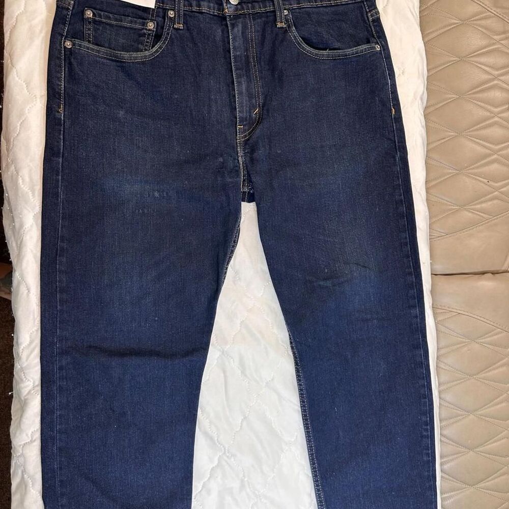 Levi-s Men's Navy and Blue Jeans